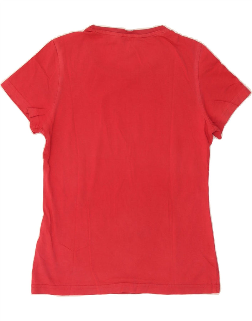 ADIDAS Womens Graphic T-Shirt Top UK 12 Medium  Red Cotton Vintage Adidas and Second-Hand Adidas from Messina Hembry 