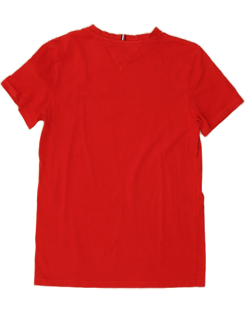 TOMMY HILFIGER Boys Graphic T-Shirt Top 15-16 Years Red Vintage Tommy Hilfiger and Second-Hand Tommy Hilfiger from Messina Hembry 