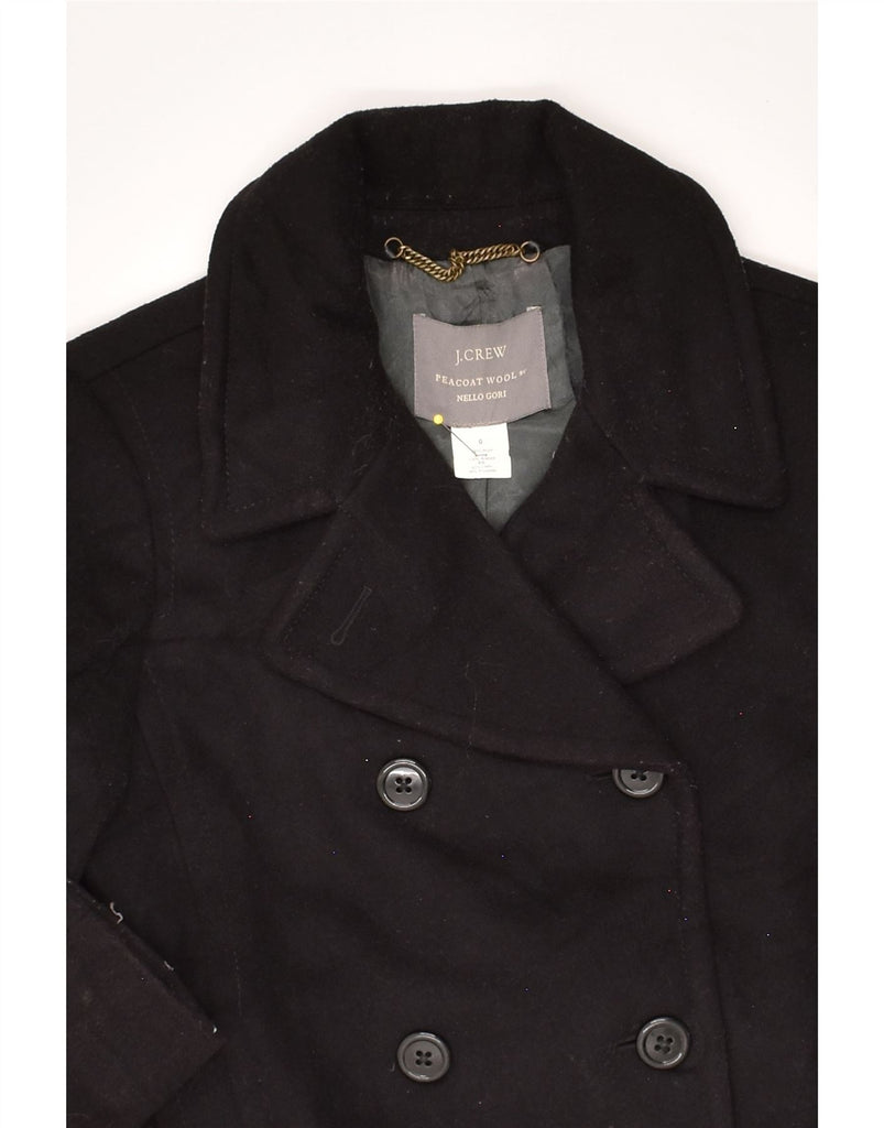 J. CREW Womens Pea Coat US 0 XS Black Wool | Vintage J. Crew | Thrift | Second-Hand J. Crew | Used Clothing | Messina Hembry 