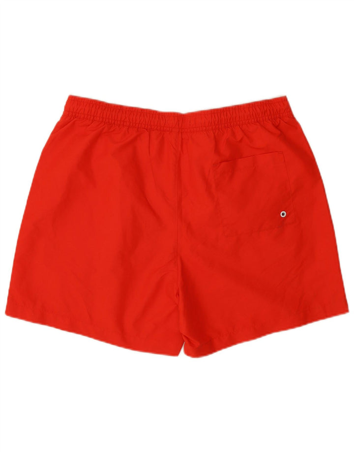 CALVIN KLEIN Mens Graphic Swimming Shorts Large Red Polyester