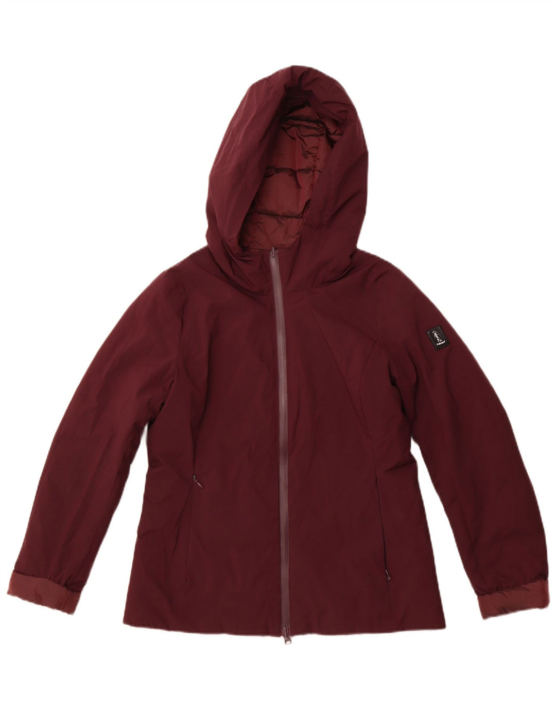 REFRIGUE Womens Hooded Reversible Padded Jacket UK 10 Small Burgundy