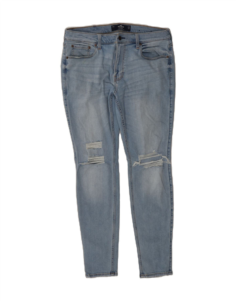 HOLLISTER Mens Distressed Super Skinny Jeans W36 L32 Blue Cotton Vintage Hollister and Second-Hand Hollister from Messina Hembry 