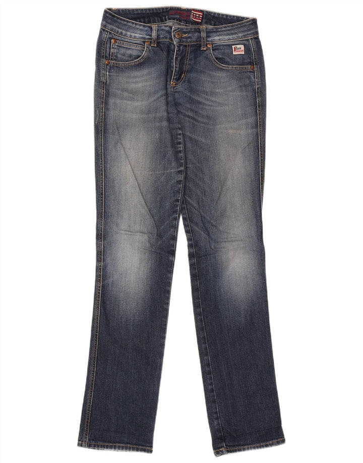Roy Rogers Womens Straight Jeans W29 L33 Blue Cotton