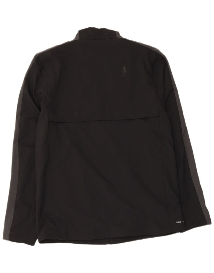 Nike Mens Dri Fit Tracksuit Top Jacket Medium Black Colourblock Polyester