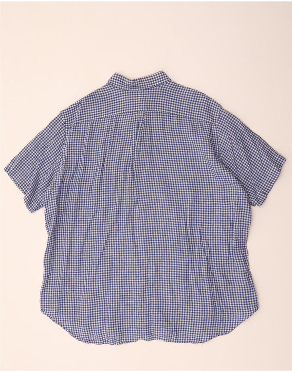 Polo Ralph Lauren Mens Big Short Sleeve Classic Fit Shirt XL Blue Gingham