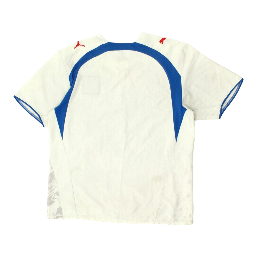 Czech Republic National Team 06-08 Mens White Puma Away Shirt | Football Sports Vintage Messina Hembry and Second-Hand Messina Hembry from Messina Hembry 