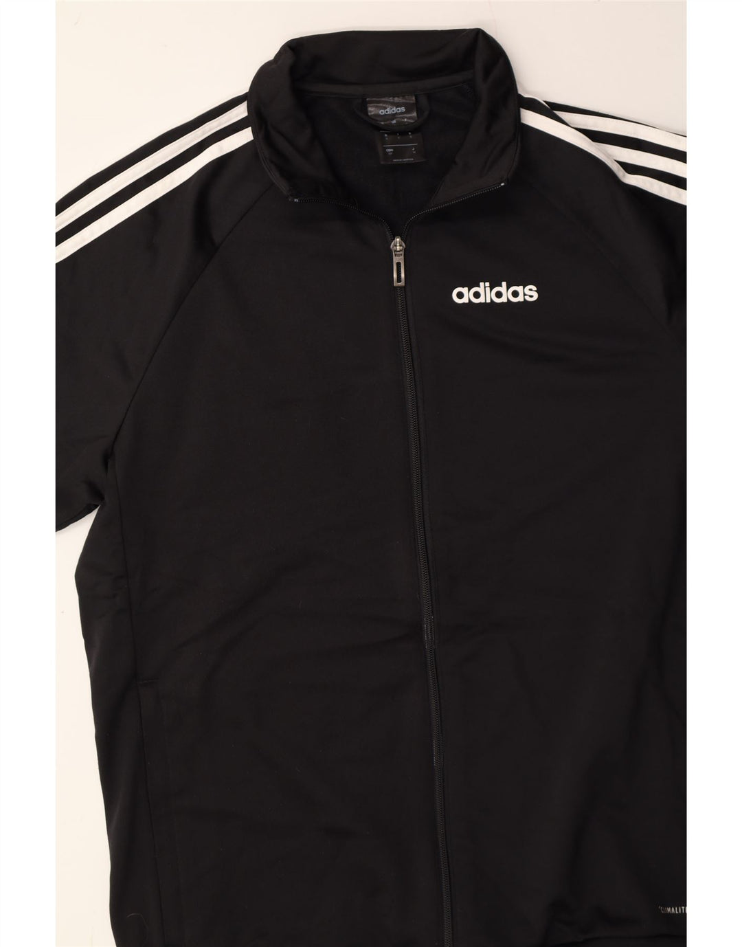 ADIDAS Mens Climalite Tracksuit Top Jacket Small Black Polyester Vintage Adidas and Second-Hand Adidas from Messina Hembry 