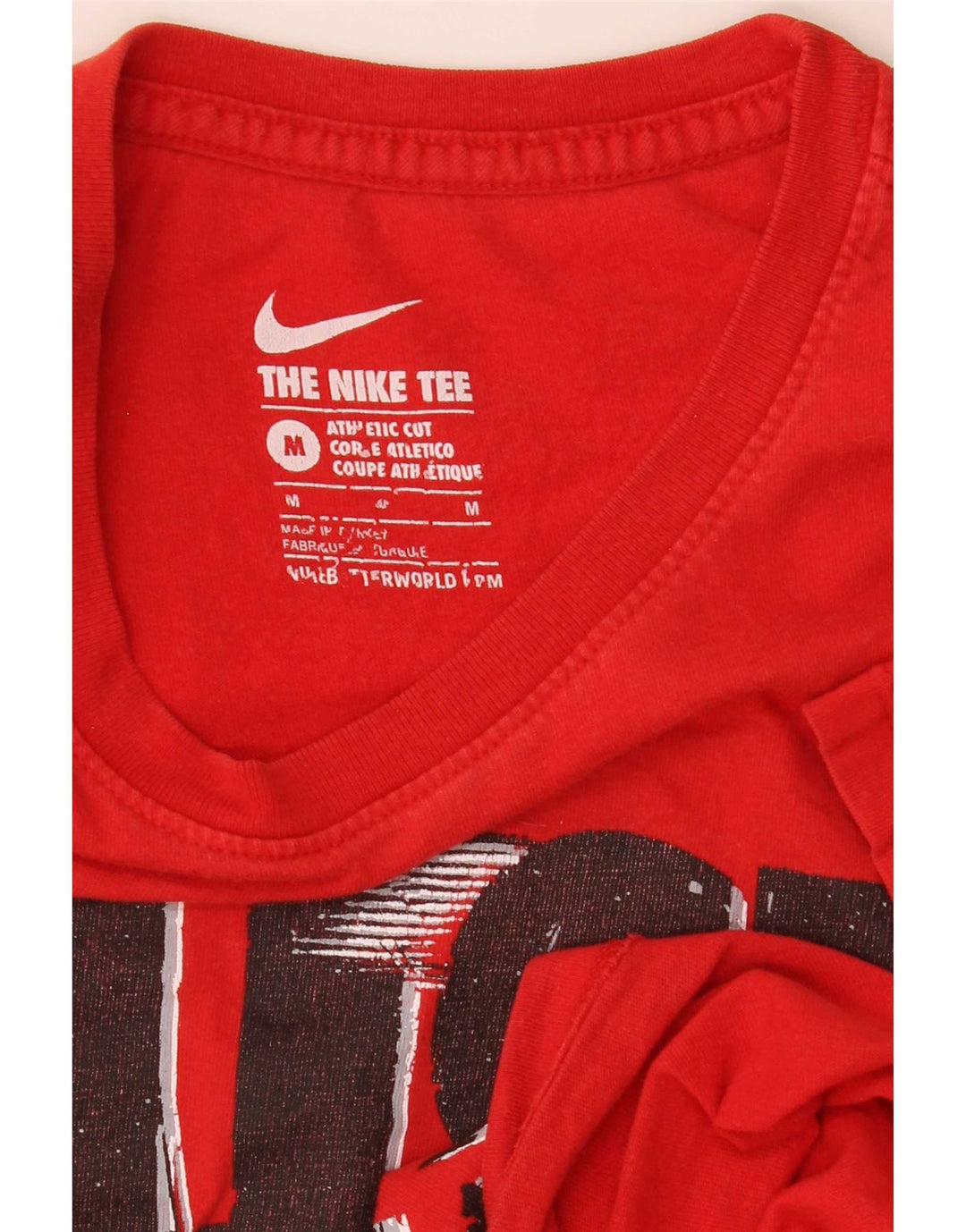 Nike Mens Athletic Cut Graphic T-Shirt Top Medium Red