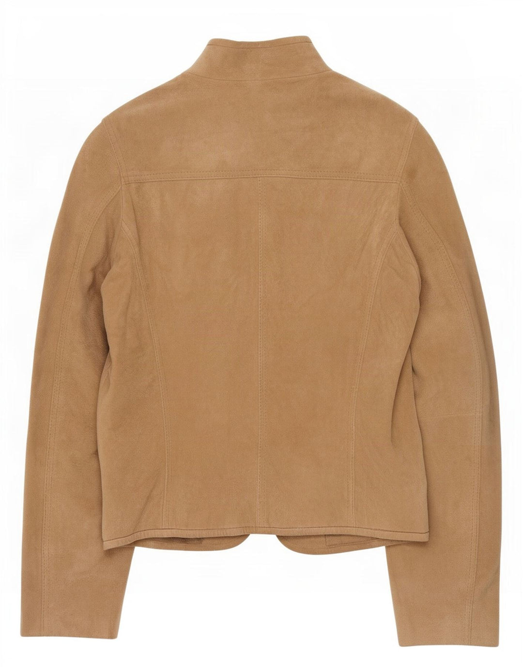 Zarro Womens Suede Jacket IT 42 Medium Beige Leather