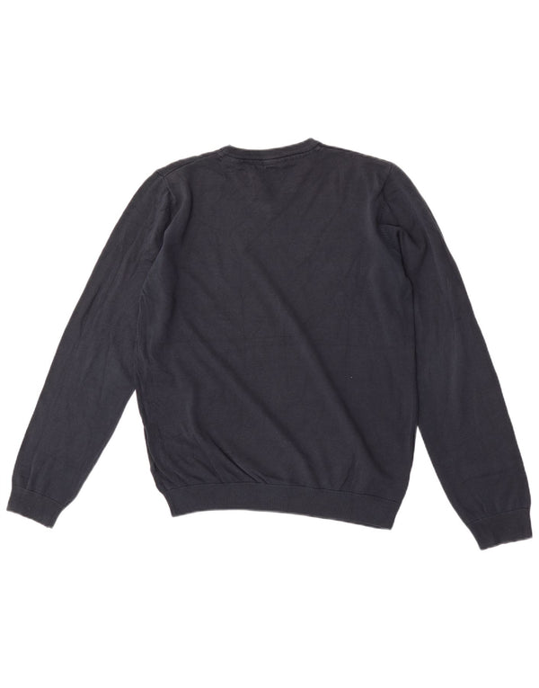 MARKS & SPENCER Boys V-Neck Jumper Sweater 15-16 Years Navy Blue Cotton