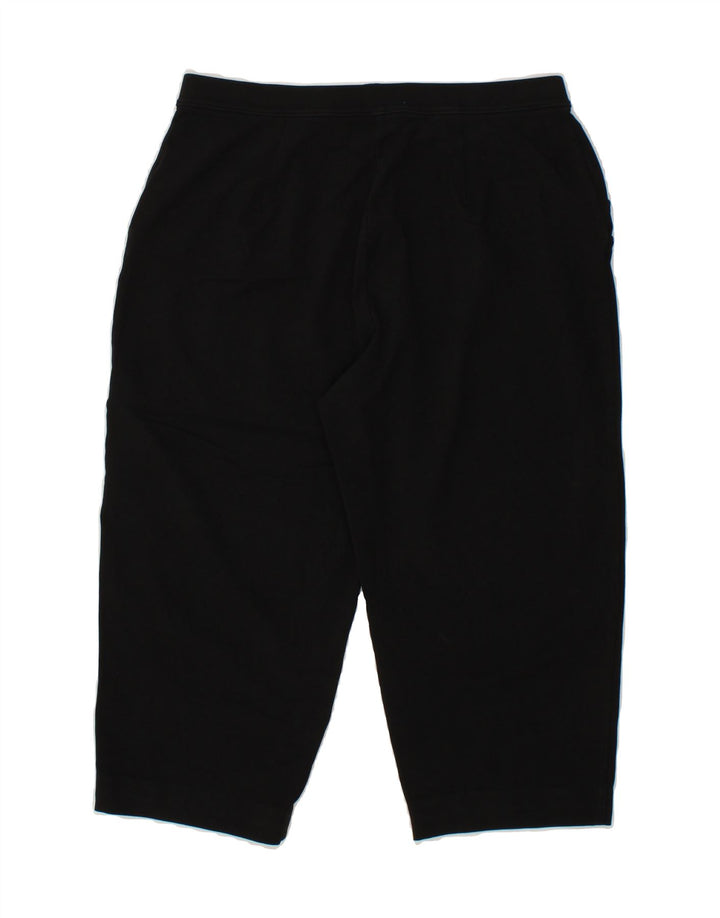 L.L.BEAN Womens Capri Tracksuit Trousers UK 14 Medium Black Cotton Vintage L.L.Bean and Second-Hand L.L.Bean from Messina Hembry 