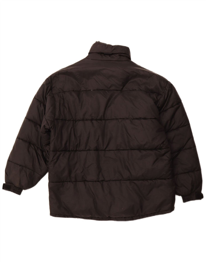 Vintage Mens Padded Jacket UK 42 XL Black Polyester