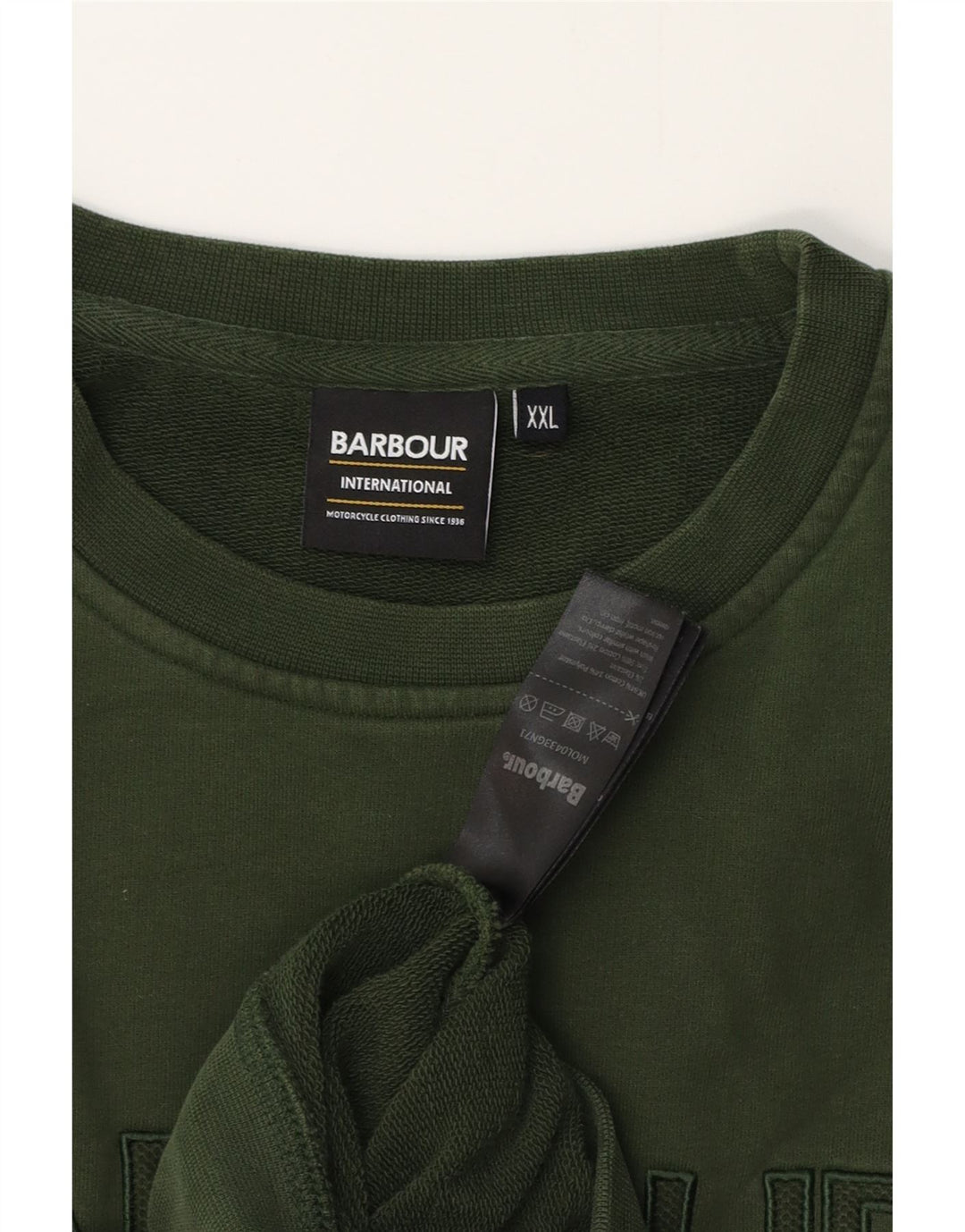 BARBOUR Mens Graphic Sweatshirt Jumper 2XL Green Cotton