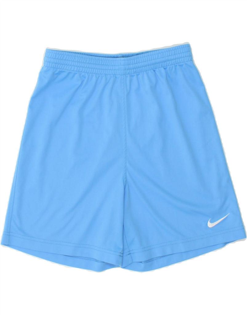 NIKE Girls Graphic Sport Shorts 13-14 Years XL Blue Polyester | Vintage Nike | Thrift | Second-Hand Nike | Used Clothing | Messina Hembry 
