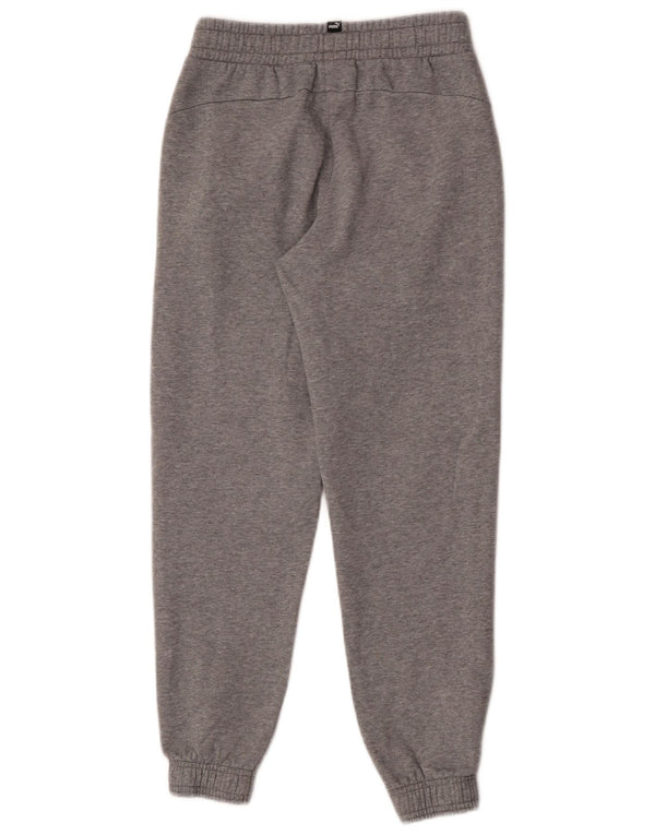 Puma Boys Tracksuit Trousers Joggers 13-14 Years Grey Cotton