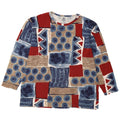 Vintage Womens Top Long Sleeve EU 44/46 XL Multicoloured Patchwork