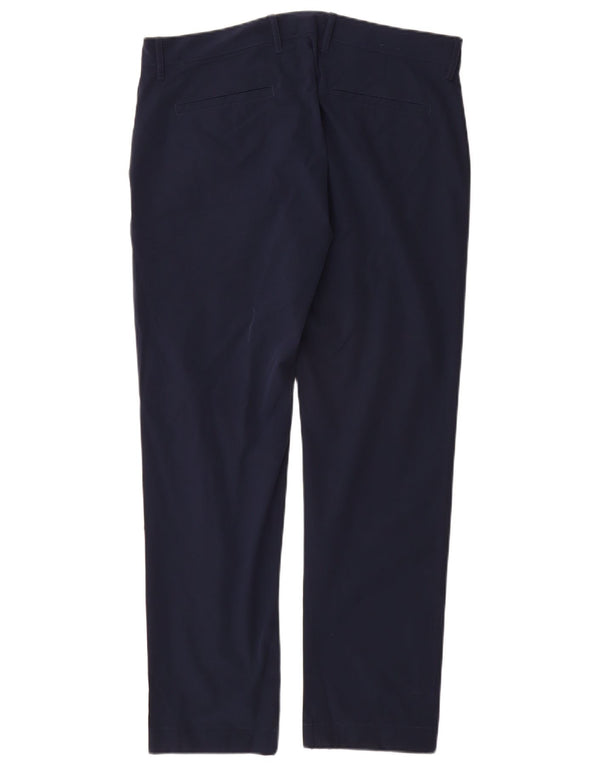 J. Crew Mens Flex Slim Chino Trousers W34 L30 Navy Blue Polyester