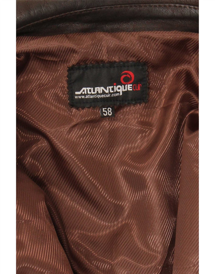 Vintage Mens Leather Jacket UK 40 Large Brown