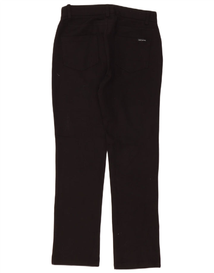 Dkny Womens Straight Casual Trousers Small W27 L28 Black Viscose