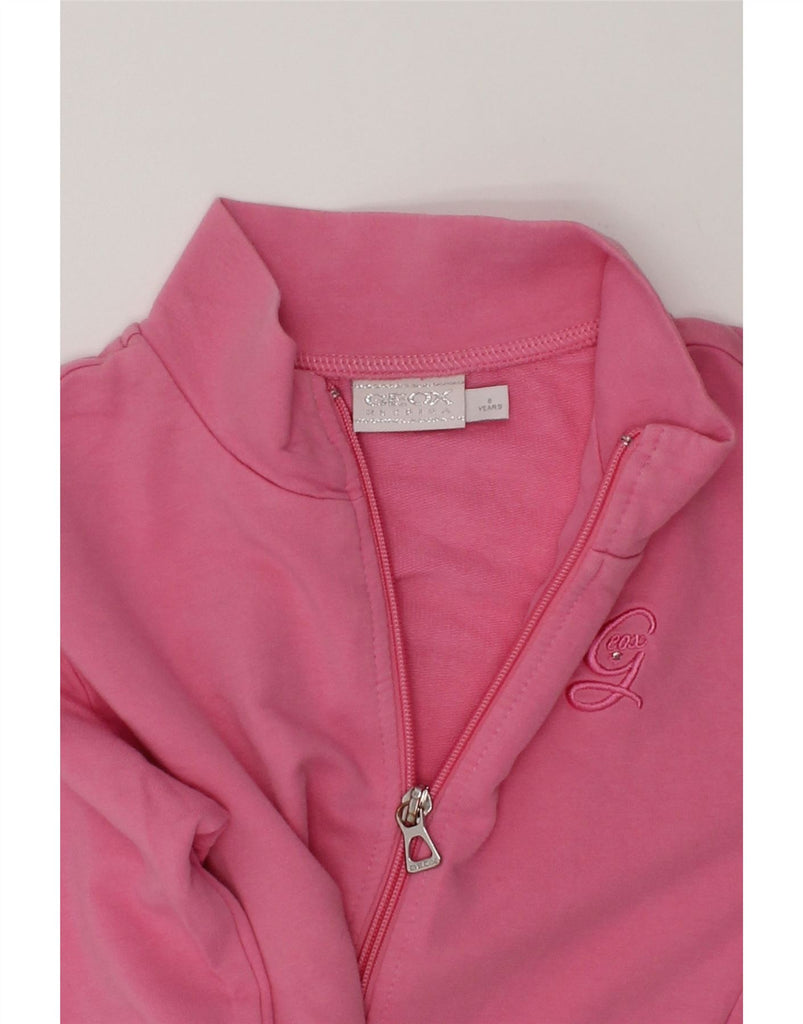 GEOX Girls Tracksuit Top Jacket 7-8 Years Pink Cotton | Vintage Geox | Thrift | Second-Hand Geox | Used Clothing | Messina Hembry 