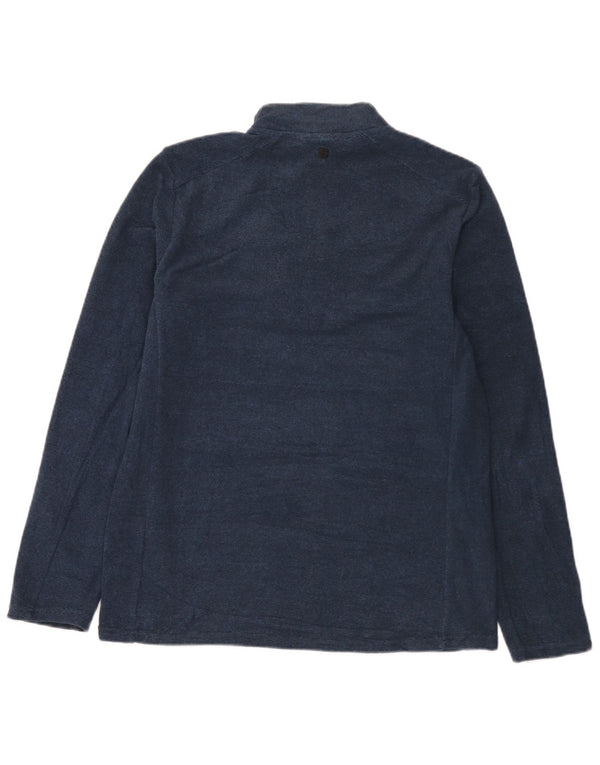 Mountain Warehouse Mens Zip Neck Sweatshirt Jumper Medium Navy Blue Flecked