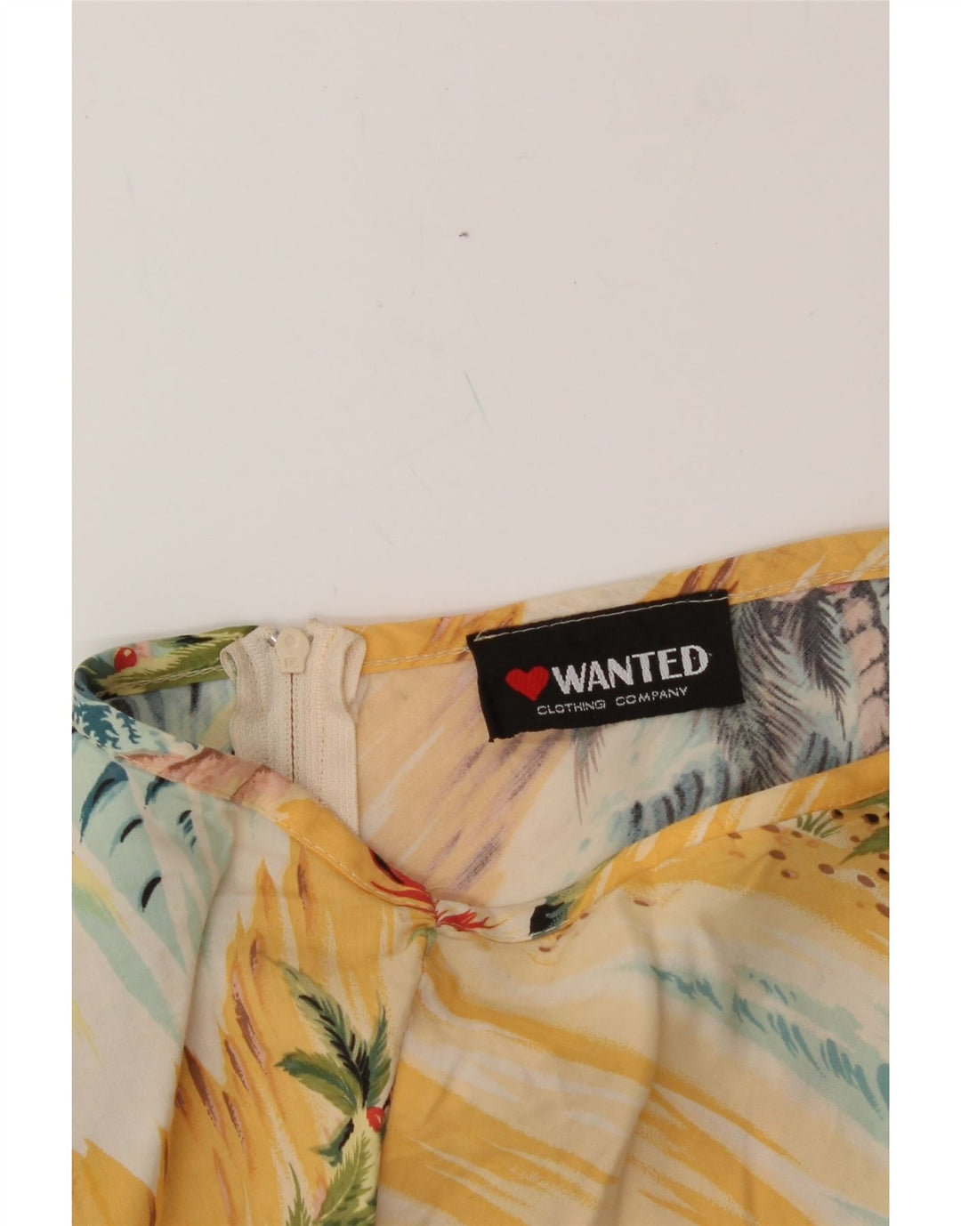 WANTED Womens A-Line Skirt W26 Small Yellow Floral Vintage Wanted and Second-Hand Wanted from Messina Hembry 