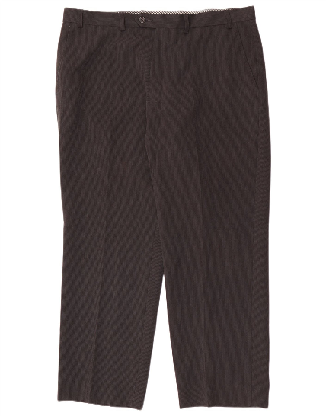 Marks & Spencer Mens Straight Suit Trousers W38 L29 Black Pinstripe