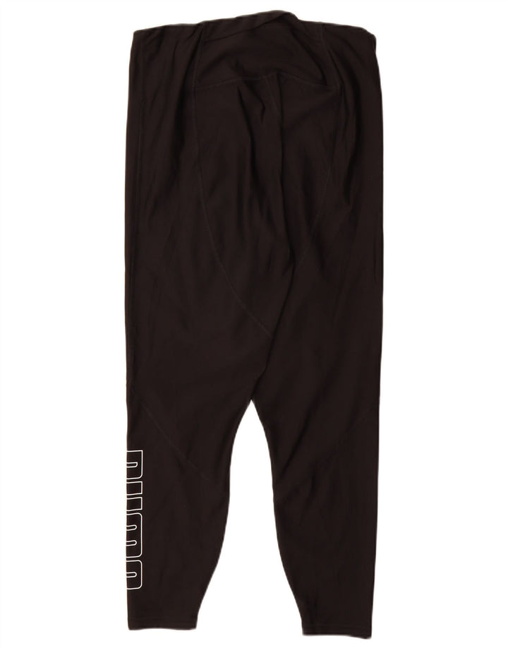 PUMA Womens Graphic Leggings UK 14 Large  Black