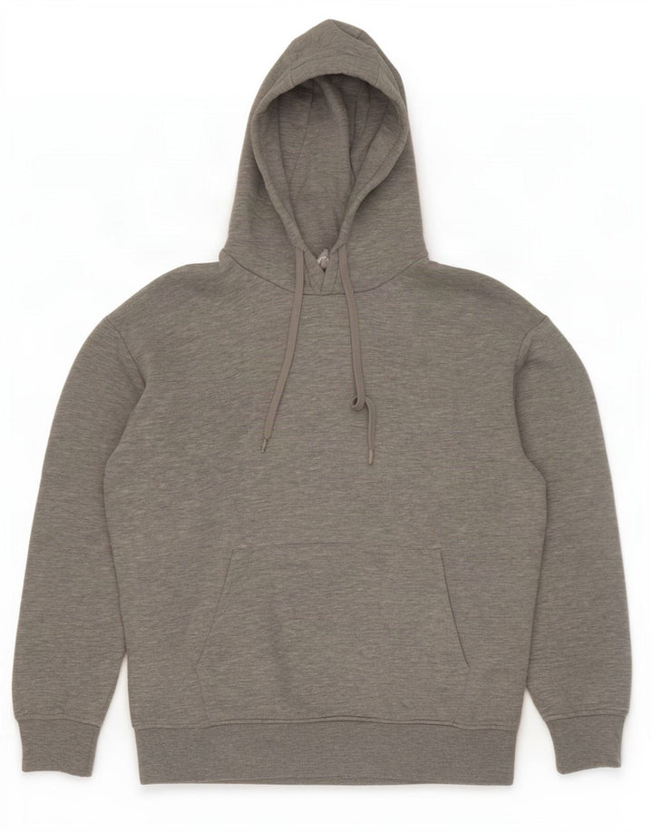 Zara Mens Hoodie Jumper Medium Grey Flecked