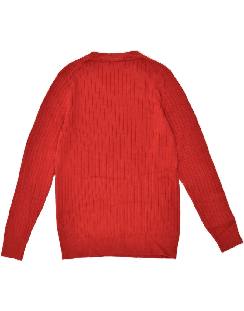 TOMMY HILFIGER Womens Graphic Boat Neck Jumper Sweater UK 18 XL Red Cotton | Vintage Tommy Hilfiger | Thrift | Second-Hand Tommy Hilfiger | Used Clothing | Messina Hembry 