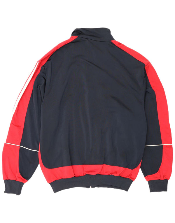 Adidas Mens Tracksuit Top Jacket UK 40/42 Medium Navy Blue Colourblock