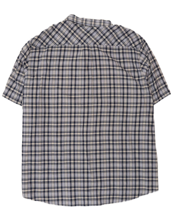 Lee Mens Regular Fit Short Sleeve Shirt 5XL Blue Check Cotton