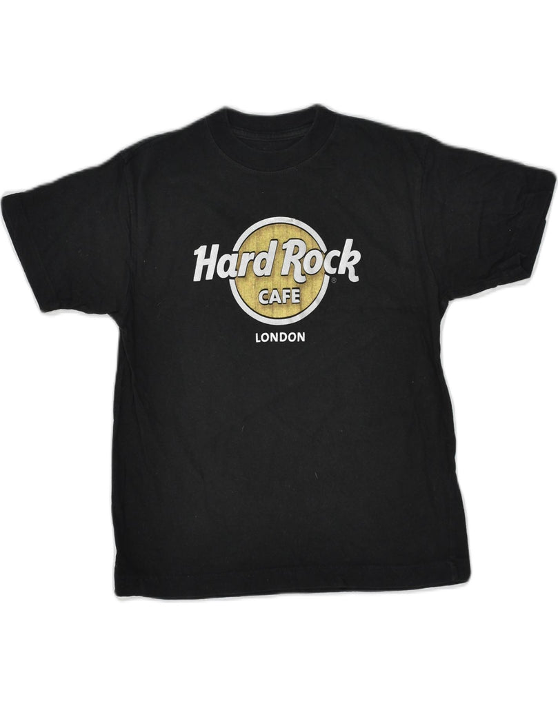 HARD ROCK CAFE Womens London Graphic T-Shirt Top UK 8  Small Black Cotton | Vintage Hard Rock Cafe | Thrift | Second-Hand Hard Rock Cafe | Used Clothing | Messina Hembry 