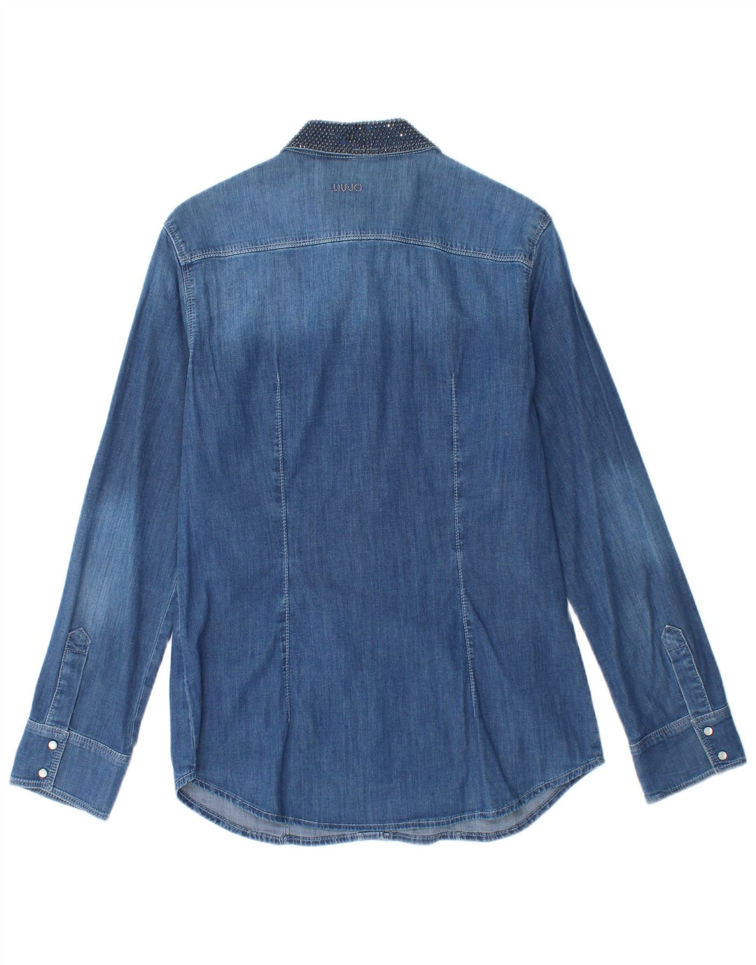 Liu Jo Womens Denim Shirt IT 46 Large Blue Cotton