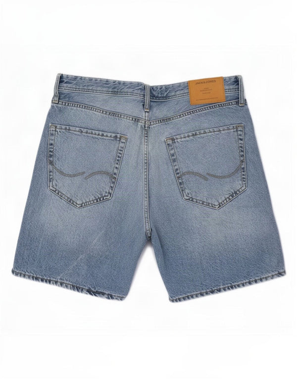 Jack & Jones Mens Denim Shorts Medium W32 Blue Cotton