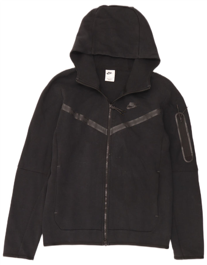 Nike Mens Zip Hoodie Sweater Small Black Cotton