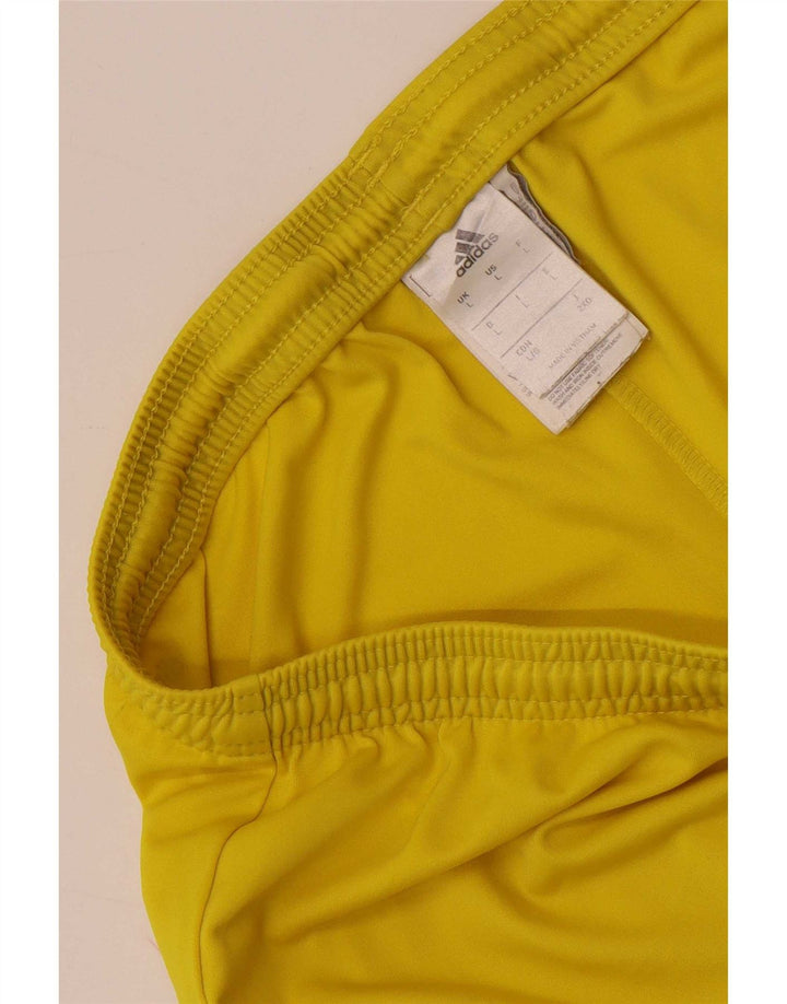 Adidas Mens Climalite Sport Shorts Large Yellow Polyester