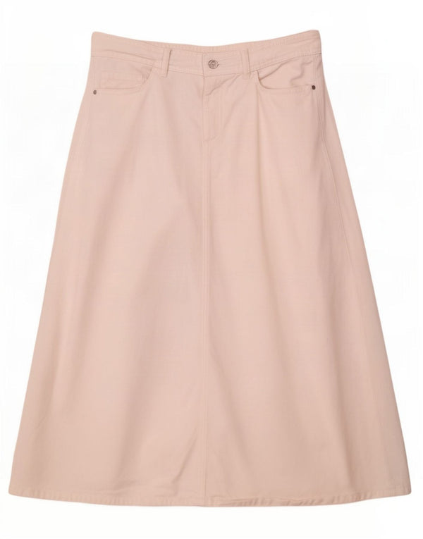 Zara Womens Midi Denim Skirt Medium W28 White Cotton