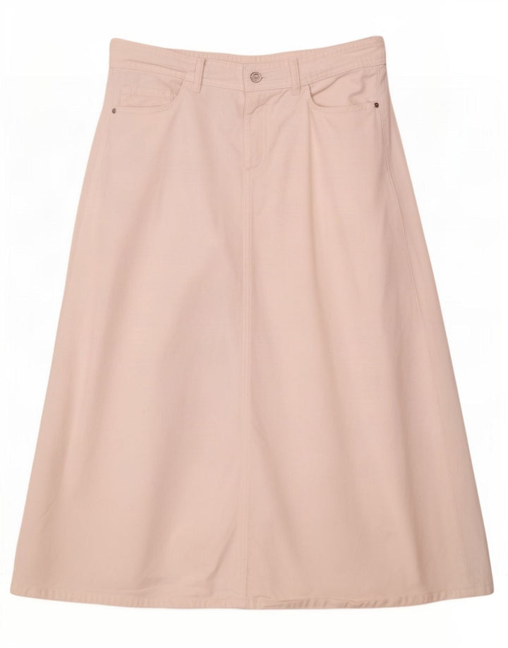 Zara Womens Midi Denim Skirt Medium W28 White Cotton