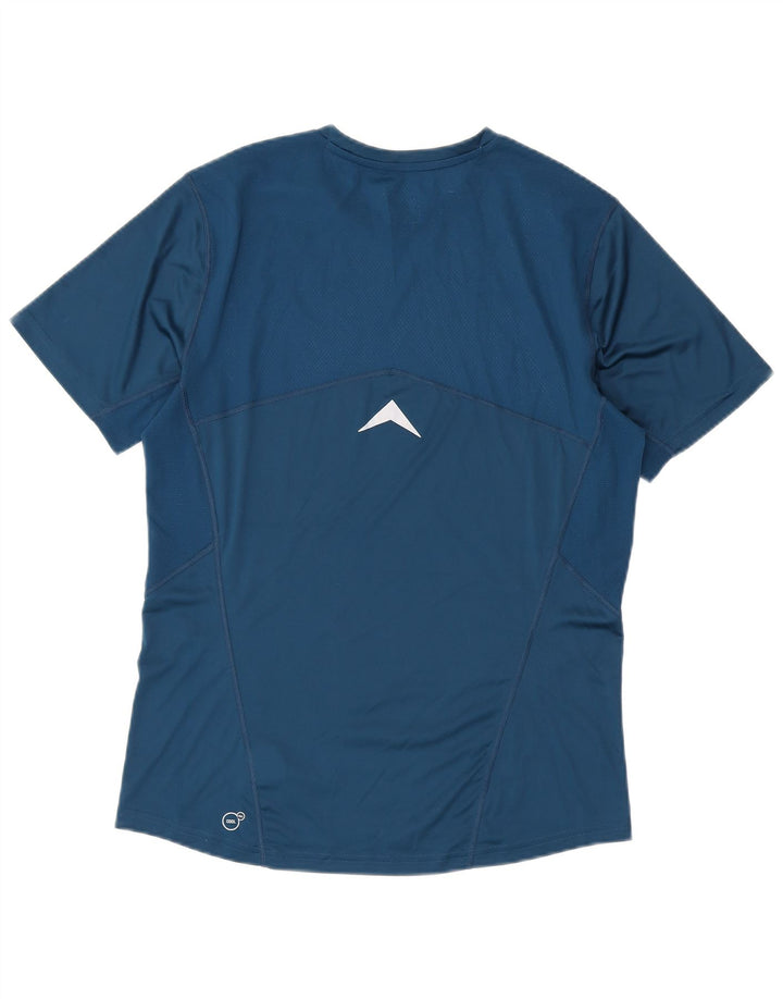 Puma Mens Graphic T-Shirt Top Medium Blue Geometric Polyester