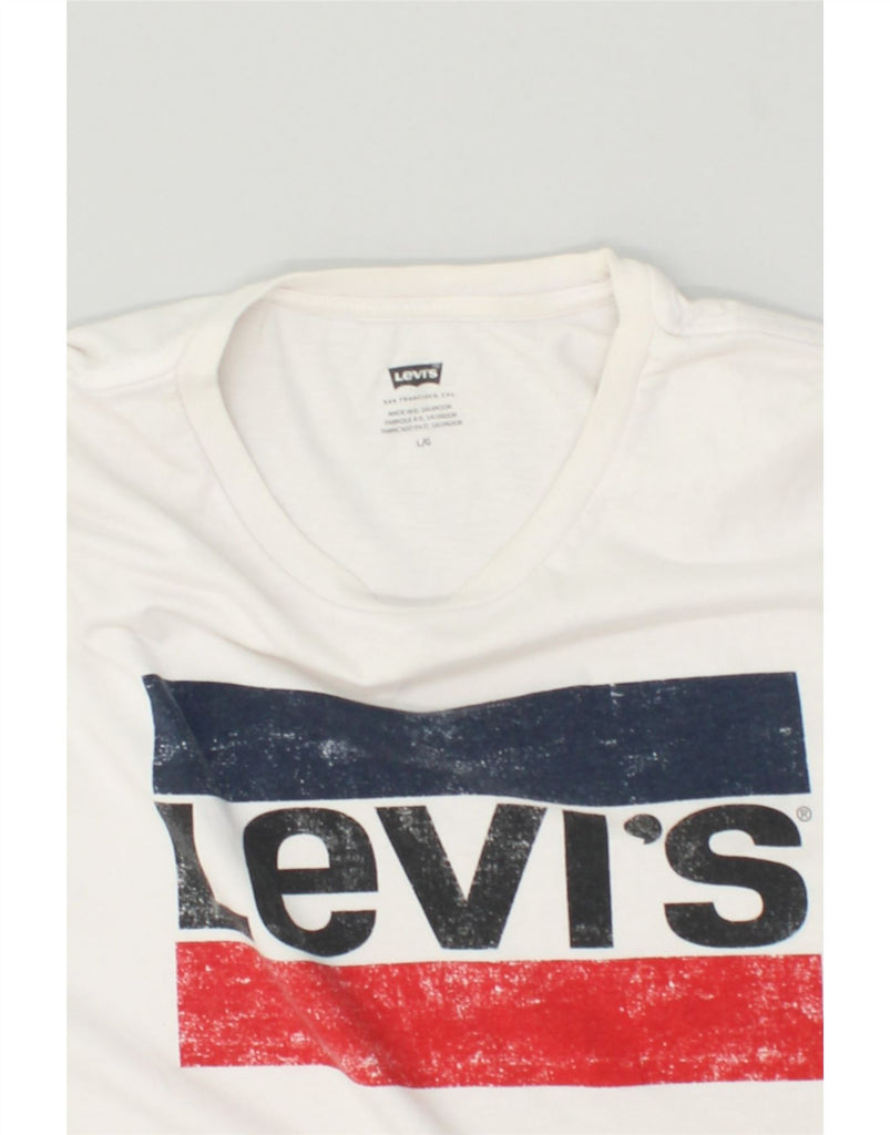 LEVI'S Mens Graphic T-Shirt Top Large White | Vintage Levi's | Thrift | Second-Hand Levi's | Used Clothing | Messina Hembry 
