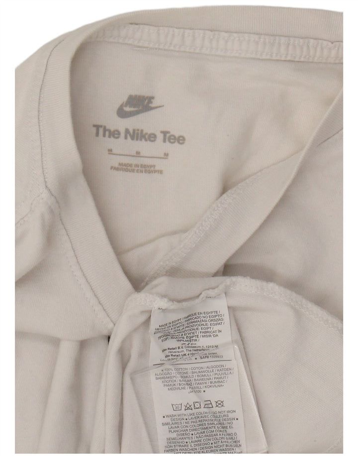 Nike Mens Graphic T-Shirt Top Medium White Cotton