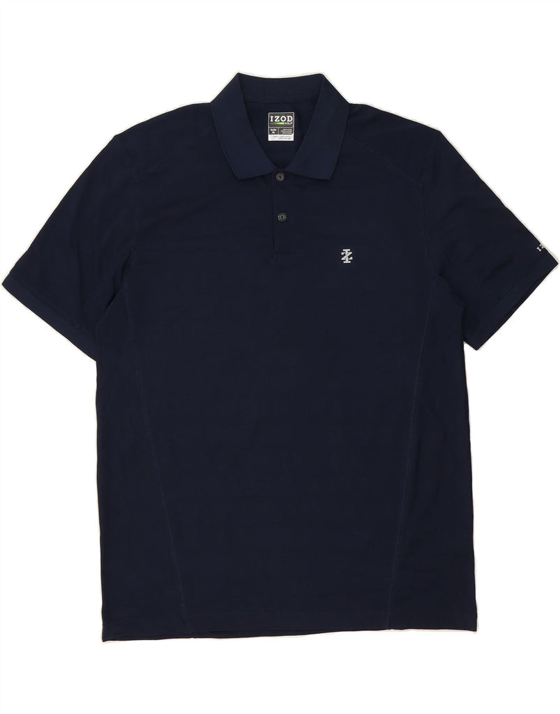 IZOD Mens Coupe Ajustee Slim Fit Polo Shirt XL Navy Blue Polyester Vintage Izod and Second-Hand Izod from Messina Hembry 