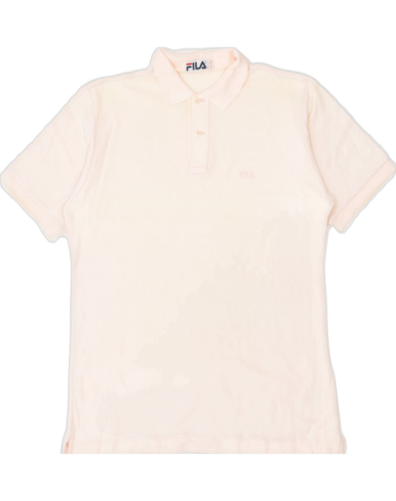 FILA Mens Polo Shirt IT 48 Medium Pink Cotton | Vintage | Thrift | Second-Hand | Used Clothing | Messina Hembry 
