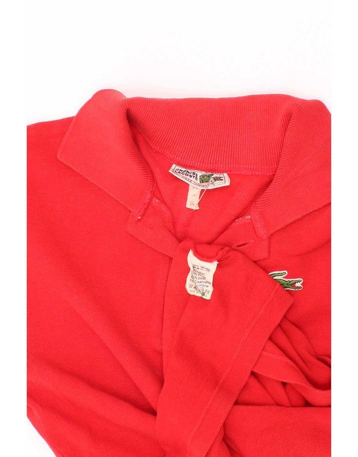 Lacoste Boys Polo Shirt 13-14 Years Red Cotton