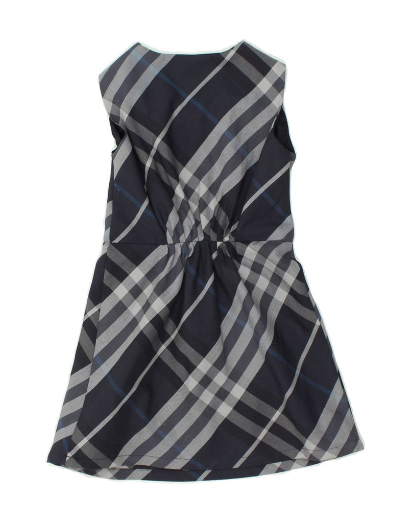 BURBERRY Girls Sleeveless Shift Dress 7-8 Years Grey Check Polyester | Vintage Burberry | Thrift | Second-Hand Burberry | Used Clothing | Messina Hembry 