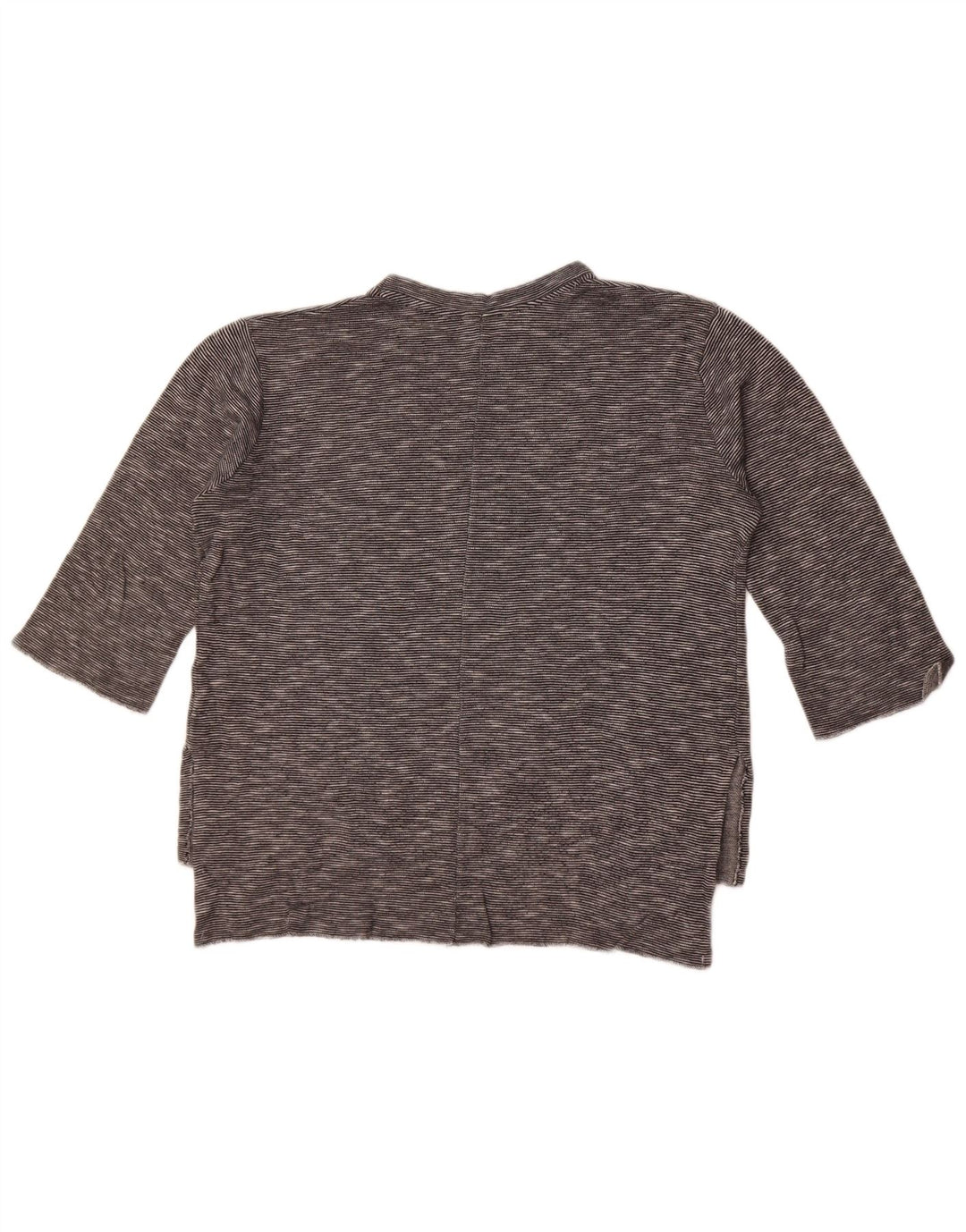 Zara Womens Top 3/4 Sleeve UK 14 Medium Grey Flecked