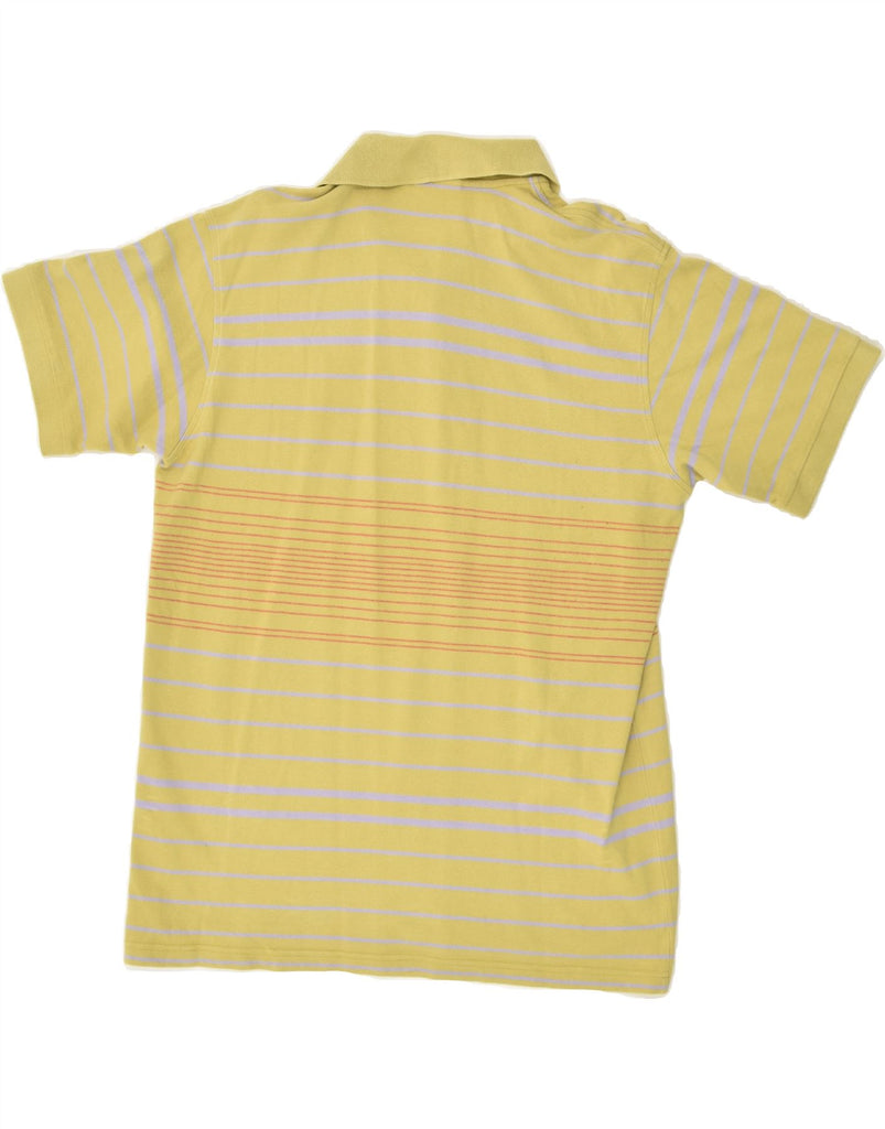 CONTE OF FLORENCE Mens Polo Shirt XL Yellow Striped Cotton | Vintage Conte of Florence | Thrift | Second-Hand Conte of Florence | Used Clothing | Messina Hembry 