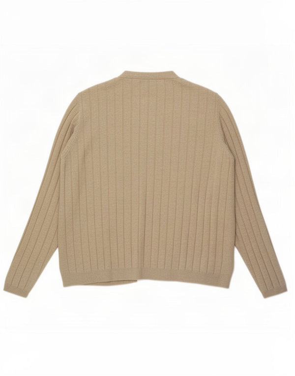 Marks & Spencer Womens Oversized Open Cardigan Sweater UK 18 XL Beige