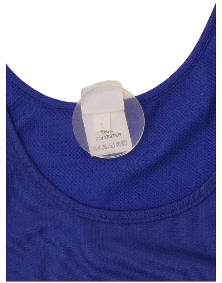 Asics Mens Graphic Vest Top Large Blue Colourblock Polyester